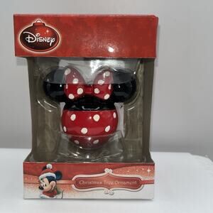 Hallmark Disney MICKEY MINNIE MOUSE Ears Christmas Ornaments Ball 2014 Vintage